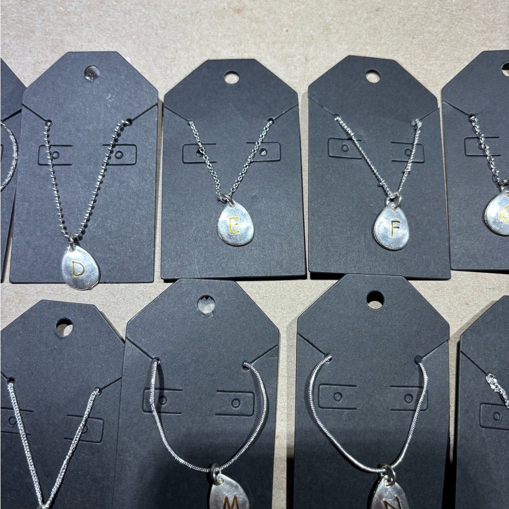 Silver Initial Pendant Necklace